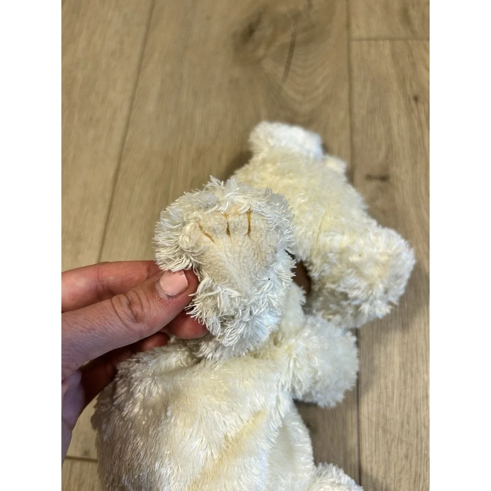 Tidbit Ty Classics Puppy Dog Plush Retriever Doodle Cream Ivory White 2001 Silk